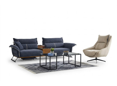 Juego de sofás de lujo, conjunto de 4+1 asientos, sofá, sofás, sillón de tela de 2 piezas.