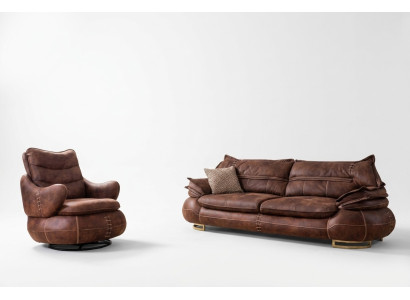 Lujo US Western Conjunto de sofás Sofá Loft Muebles 3 + 1 Plaza Sofá Sillón 2 piezas. Nuevo