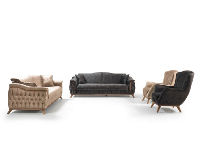 Sofagarnitur Komplette Garnitur Sofa Sessel Sofas Set 4tlg 3+3+1+1 Sitzer Textil
