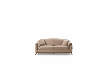 Sofa 3 Sitzer Couch Holz möbel Dreisitzer Couchen Sofas Chesterfield Italien neu