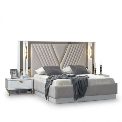 Cama Cama doble Camas Muebles Mobiliario Dormitorio Diseño de muebles