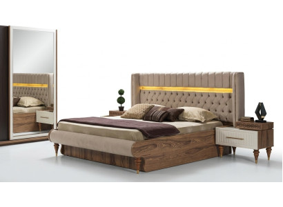 Cama Cama doble Camas Muebles Mobiliario Nuevo Dormitorio Mobiliario Diseño
