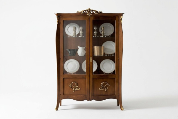 Vitrina Cristal Armario Cómoda Armarios Muebles Italia Madera Estilo Barroco Vitrinas