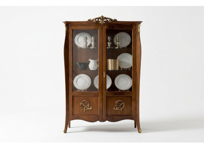 Vitrina Cristal Armario Cómoda Armarios Muebles Italia Madera Estilo Barroco Vitrinas