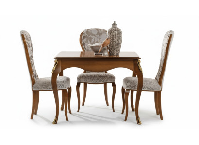 Mesas de comedor italianas Mesa de madera Muebles de mesa de madera maciza de estilo antiguo