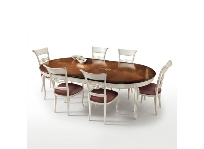 Mesa clásica de madera Mesa barroca Rococó Comedor Mesa real Mesas
