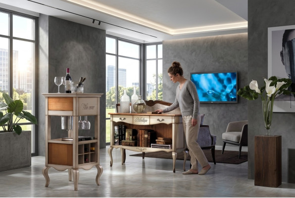 Cómoda cajones madera cómodas salón aparador armario armarios macizo