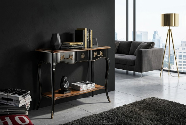 Mesa de consola, consolas, muebles, consola de madera, mesa telefónica, sirviente italiano.