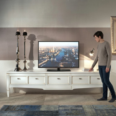 Servidor Mesa de ajedrez TV LED Display Salón Armario 220cm aparador nuevo
