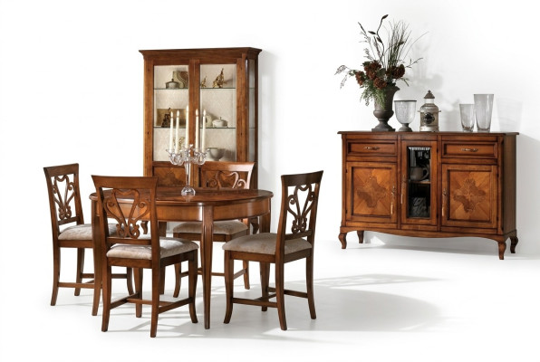 Comedor conjunto juego sillas 4x vitrina grupo grupo vitrinas 7 pzas. Cómoda