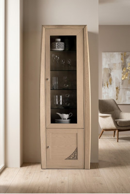 Vitrina armario de vidrio Vitrinas Armarios de salón Muebles italianos Armario de vidrio