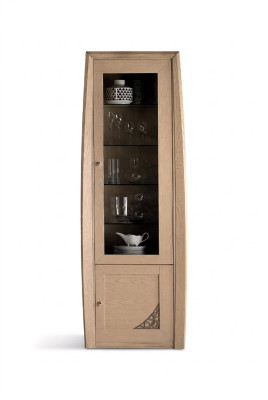 Vitrina armario de vidrio Vitrinas Armarios de salón Muebles italianos Armario de vidrio