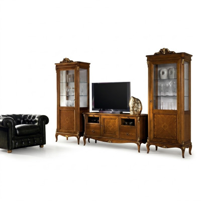 Mueble de televisión Aparador de sala de estar cajón de televisión muebles barrocos italianos