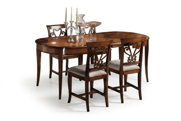 Mesas de comedor italianas Mesa de madera Mesas Muebles Mesa de comedor Estilo antiguo Madera maciza