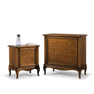 Mesita de noche consola dormitorio mesa auxiliar diseño moderno muebles madera marrón