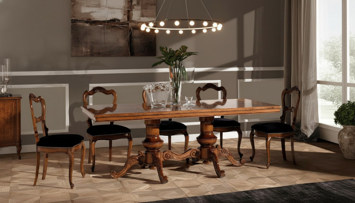 Mesa de comedor de lujo en madera maciza muebles Italia Mesas de comedor