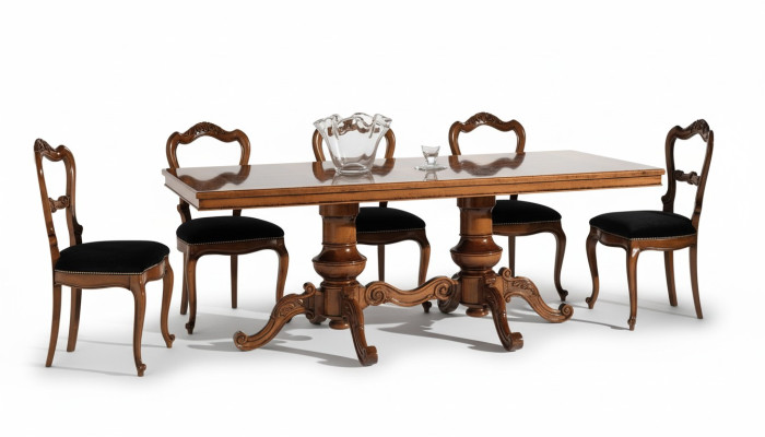 Mesa de comedor de lujo en madera maciza muebles Italia Mesas de comedor