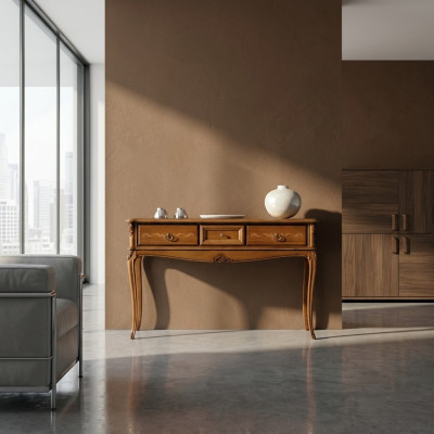 Mesa consola de madera Mesa de teléfono Mesas auxiliares Mesas Muebles Consola Italia Nuevo