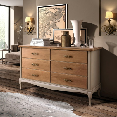 Comoda de salón comodas cajones madera sirviente estuche gabinete macizo nuevo