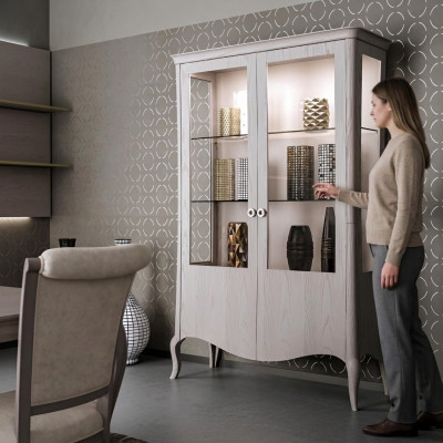 Armario de cristal Aparador de salón Vitrina Aparador de comedor Armarios de madera Muebles