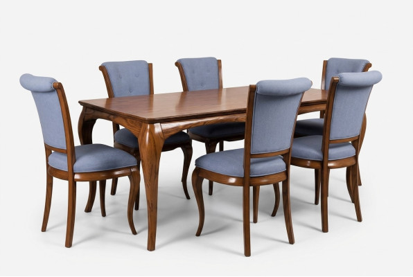 Muebles Grupo de Mobiliario Mesa + Conjunto de 6 Sillas de Comedor de 7 Piezas.