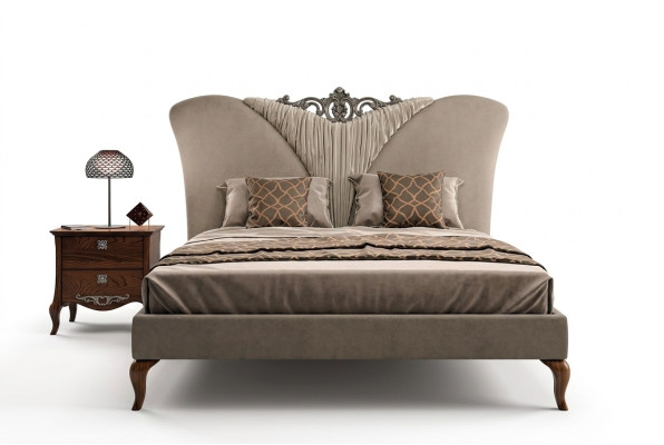 Cama Cama doble Madera maciza Dormitorio Muebles Vaccari cav giovanni Nuevo