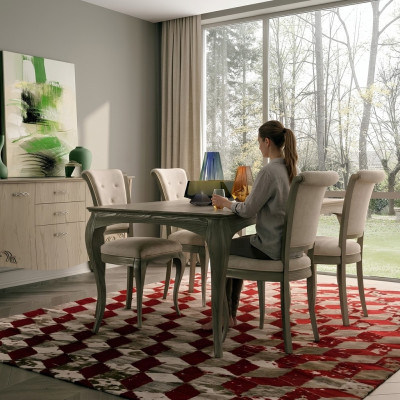 Mesa de comedor Diseño Muebles Decoración Mesas Madera maciza Mesa Nueva Lujo Italiana