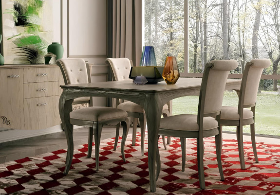Mesa de comedor Diseño Muebles Decoración Mesas Madera maciza Mesa Nueva Lujo Italiana