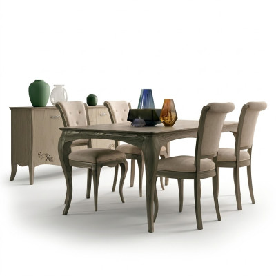 Mesa de comedor Diseño Muebles Decoración Mesas Madera maciza Mesa Nueva Lujo Italiana