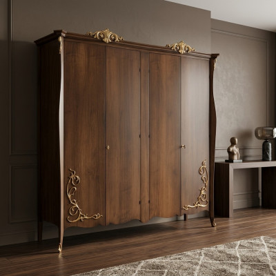 Armario de madera armario armario de madera dormitorio muebles macizos Italia madera maciza