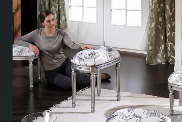 Sofá-puff reposapiés otomano taburete pouf asiento puff salón taburete de diseñador