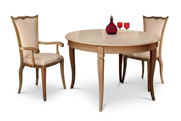 Mesa de comedor Redonda Muebles Mesa de comedor de lujo Redonda Mesa de madera maciza Italia Nueva