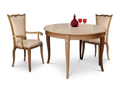 Mesa de comedor Redonda Muebles Mesa de comedor de lujo Redonda Mesa de madera maciza Italia Nueva