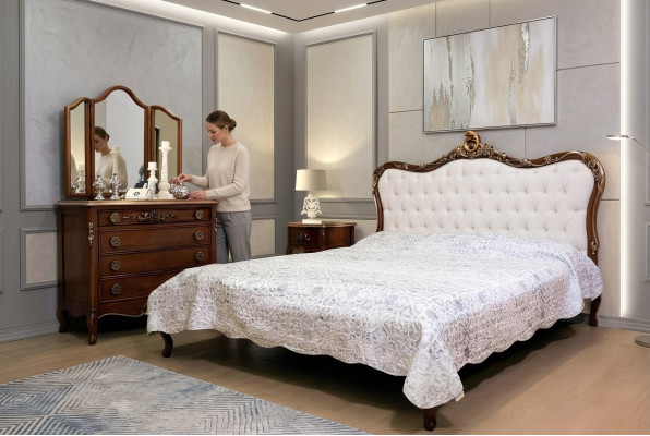 Doble cama camas dormitorio camas de diseño Muebles Vaccari cama de madera maciza Nueva