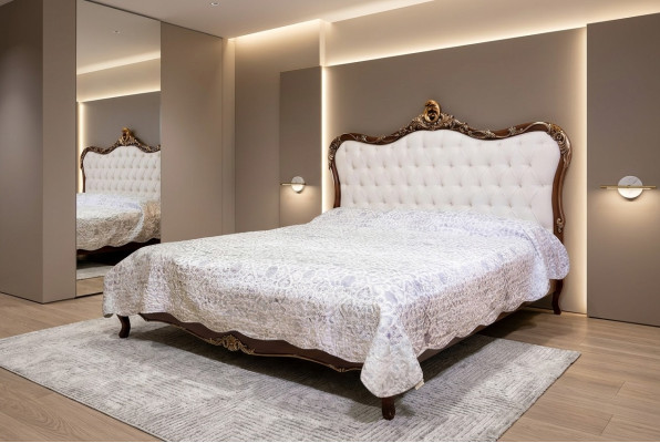 Doble cama camas dormitorio camas de diseño Muebles Vaccari cama de madera maciza Nueva