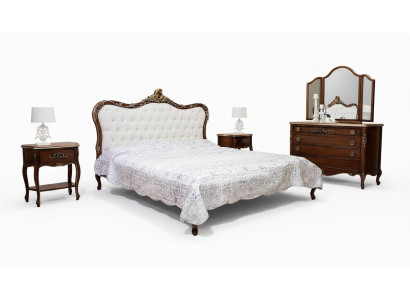 Cama 2x Mesita de noche 3 piezas. Conjunto de dormitorio Diseño Muebles Moderno Lujo Camas Nuevas