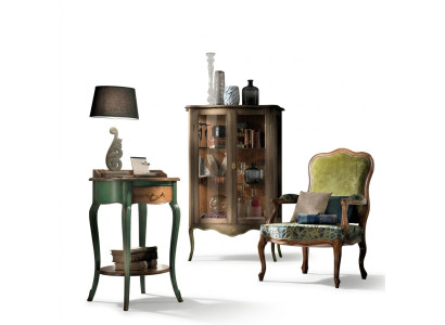 Conjunto de muebles barrocos Vitrina Consola Set Gabinete de consola de madera Juego de muebles Vitrina Set 3 piezas. Nuevo