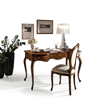 Mesa de escritorio de diseñador Silla de oficina Conjunto de muebles italiano Secretaria Sillón 2 piezas.