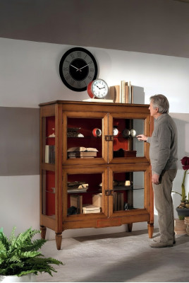 Salón vitrina de cristal Aparador de comedor Muebles de armarios de madera