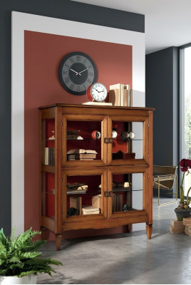 Salón vitrina de cristal Aparador de comedor Muebles de armarios de madera
