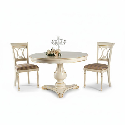 Grupo de 2 sillas de comedor de madera de lujo, juego de muebles de comedor.