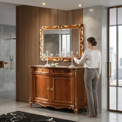 Sideboards de madera armario muebles cómodas marrón cómoda aparador aparador macizo