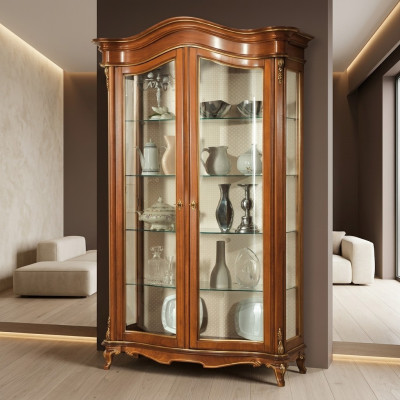 Mueble de salón de madera maciza, vitrina de vidrio, armario de madera auténtica, aparador nuevo.