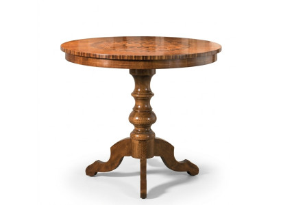 Mesa de comedor de lujo redonda de madera maciza italiana nueva, mesas de comedor redondas muebles.