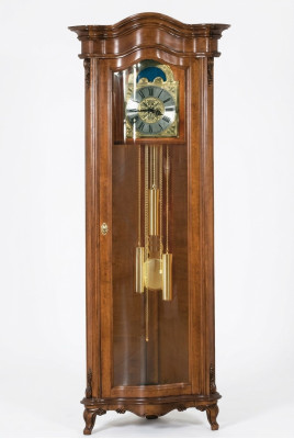 Reloj de pie Reloj de esquina Sala de estar Madera maciza Relojes de madera Mobiliario italiano