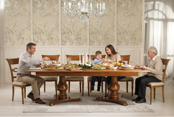 Mesa extensible de diseño clásico Mesa de comedor italiana Madera Essen