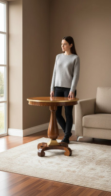 Mesa de comedor de lujo redonda en madera maciza Italia nueva mesas de comedor muebles redondos.