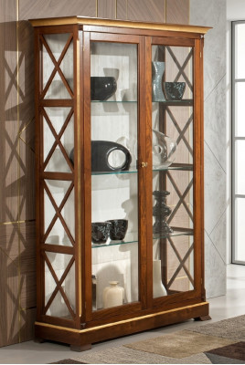 Mueble de salón de madera maciza con vitrina de vidrio de madera noble vitrina aparador nuevo.