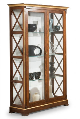 Mueble de salón de madera maciza con vitrina de vidrio de madera noble vitrina aparador nuevo.