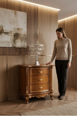 Diseño de mesa de noche, muebles, mesas de noche, madera, dormitorio, mesa auxiliar, nuevo.